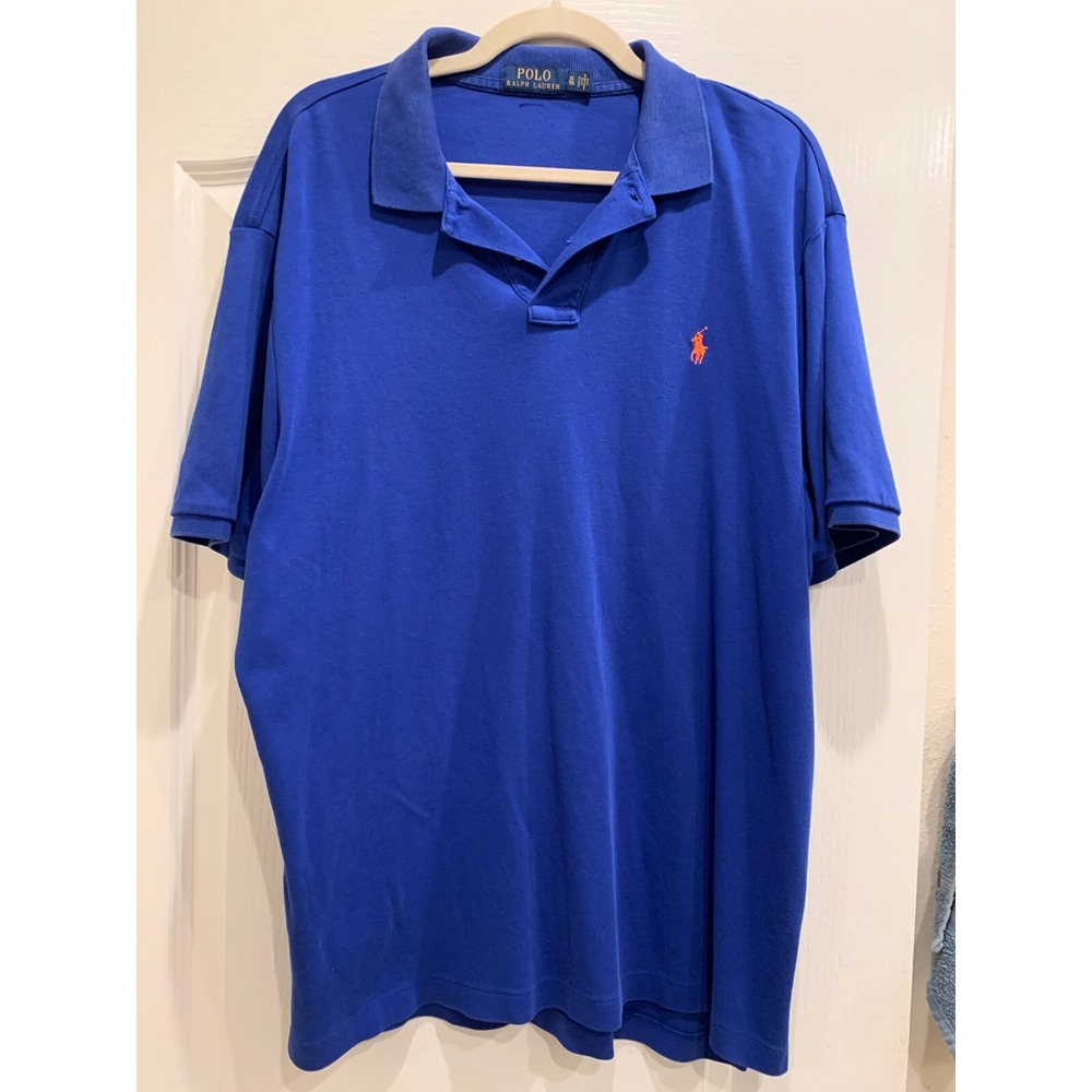Polo Ralph Lauren Mens Polo‎ Shirt Size XL Blue Classic Golf - Picture 1 of 3